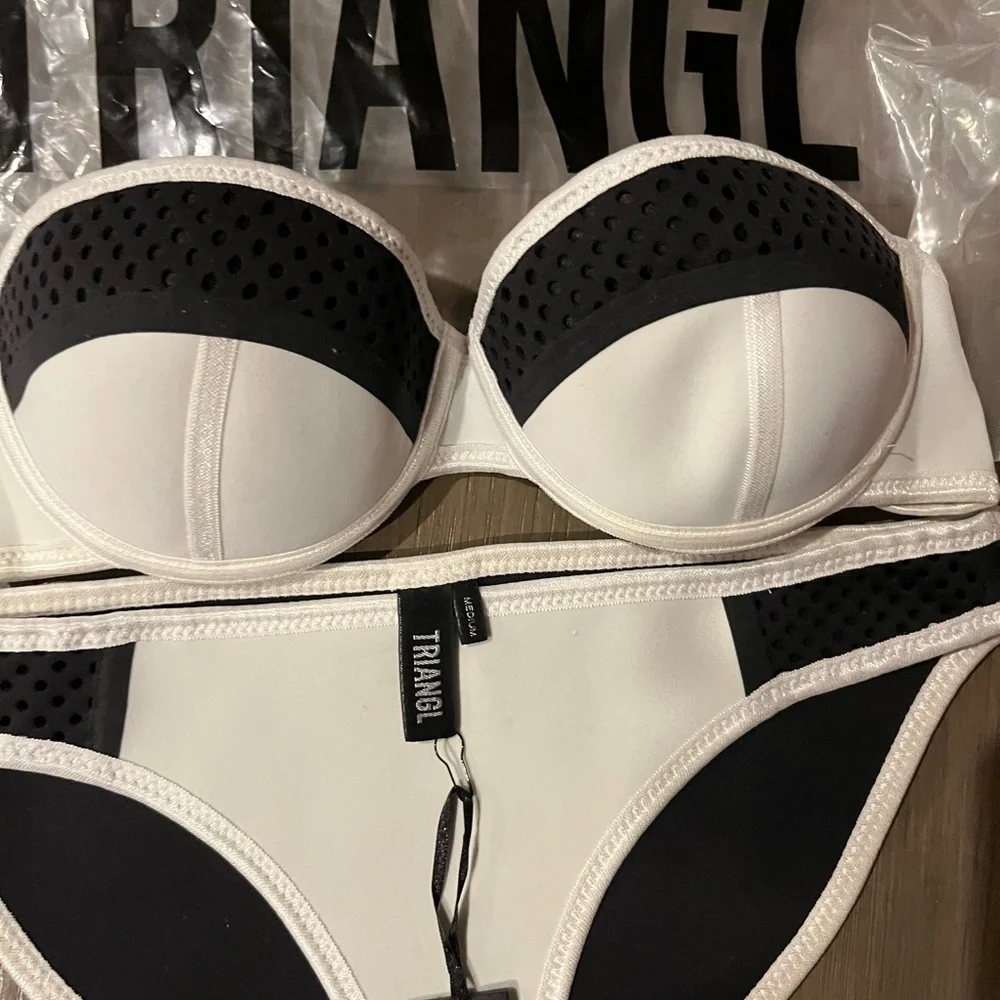 Triangl white bikini set Size M